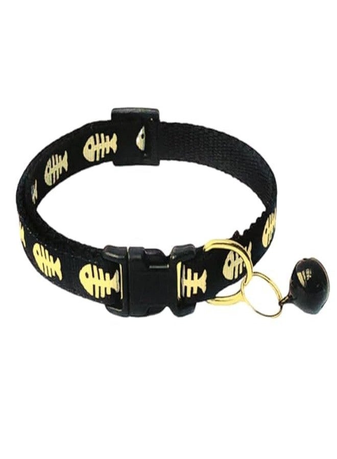 Pups&Pets High-Visibility cat Collar Safety cat Collar with Reflective Strip Nighttime Glow in Dark cat Collar wih Bell Pack of 1 - Image 2